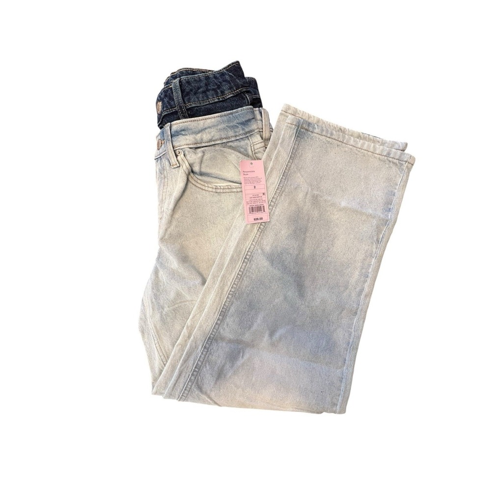 Wild Fable Denim Jeans Size 2 Distressed High Rise 2 Tone - Picture 6 of 6